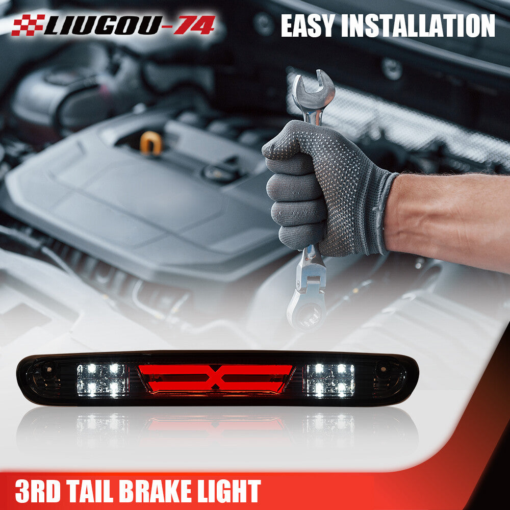 Fits 2007-14 Silverado for Sierra LED Lens Third Brake Stop Light/Cargo Light