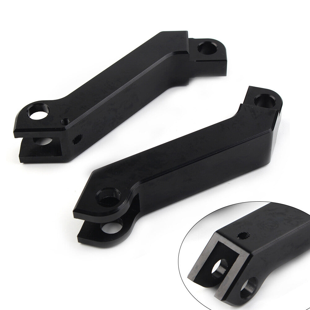 Black Cut Male Mount Foot Peg Extensions for Harley Sportster Softail Road King
