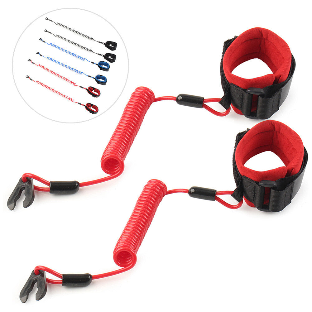 Boat Engine Emergency Stop Switch Safety Lanyard Cord for Yamaha Jet Ski 2PCS