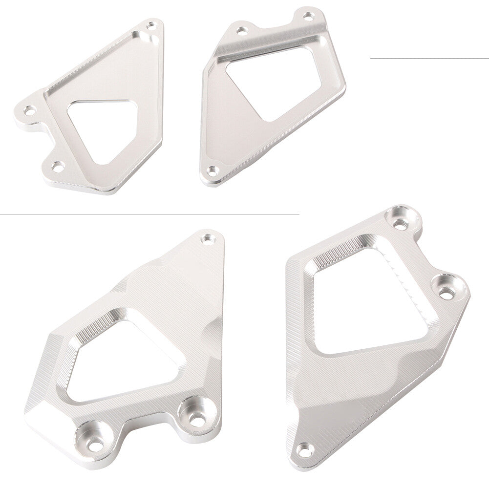 Footrest Protector Foot Pegs Heel Guard Plates fit for BMW 2013 2014 R1200GS Silver