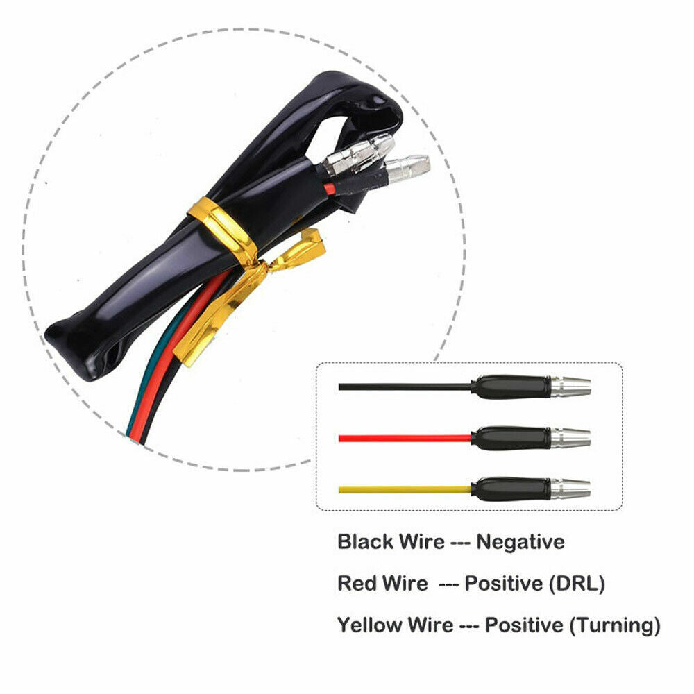 2x motorcycle LED indicator running effect running light 12V e-tested quad ATV scooter