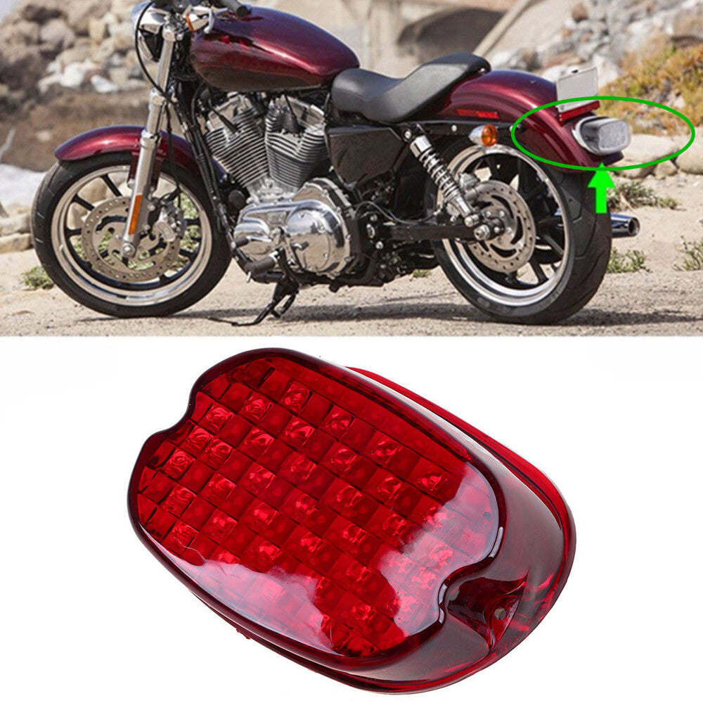 LED Rear Tail Light Brake Red for Harley Touring Dyna Glide Softail Sportster XL
