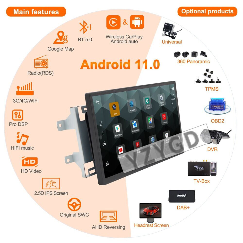 Android 2Din Car Radio for Jaguar F-Pace XE XEL 2016-2019 Stereo 128GB Receiver