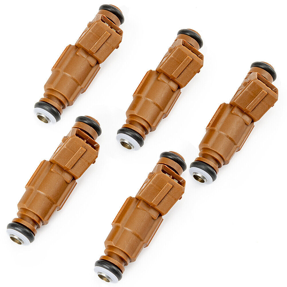 5-pack of automotive fuel injector nozzles suitable for Volvo C70 2.3L and 2.4L. 0280155831