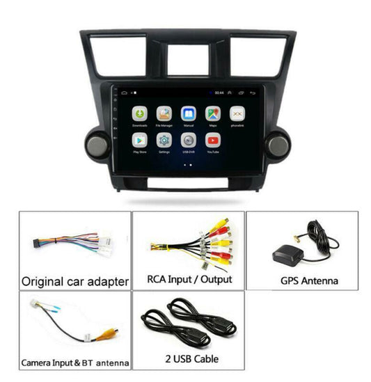 10.1 Android 9.1 2008-13 Car Stereo Radio GPS MP5 Player 1+16GB for Highlander