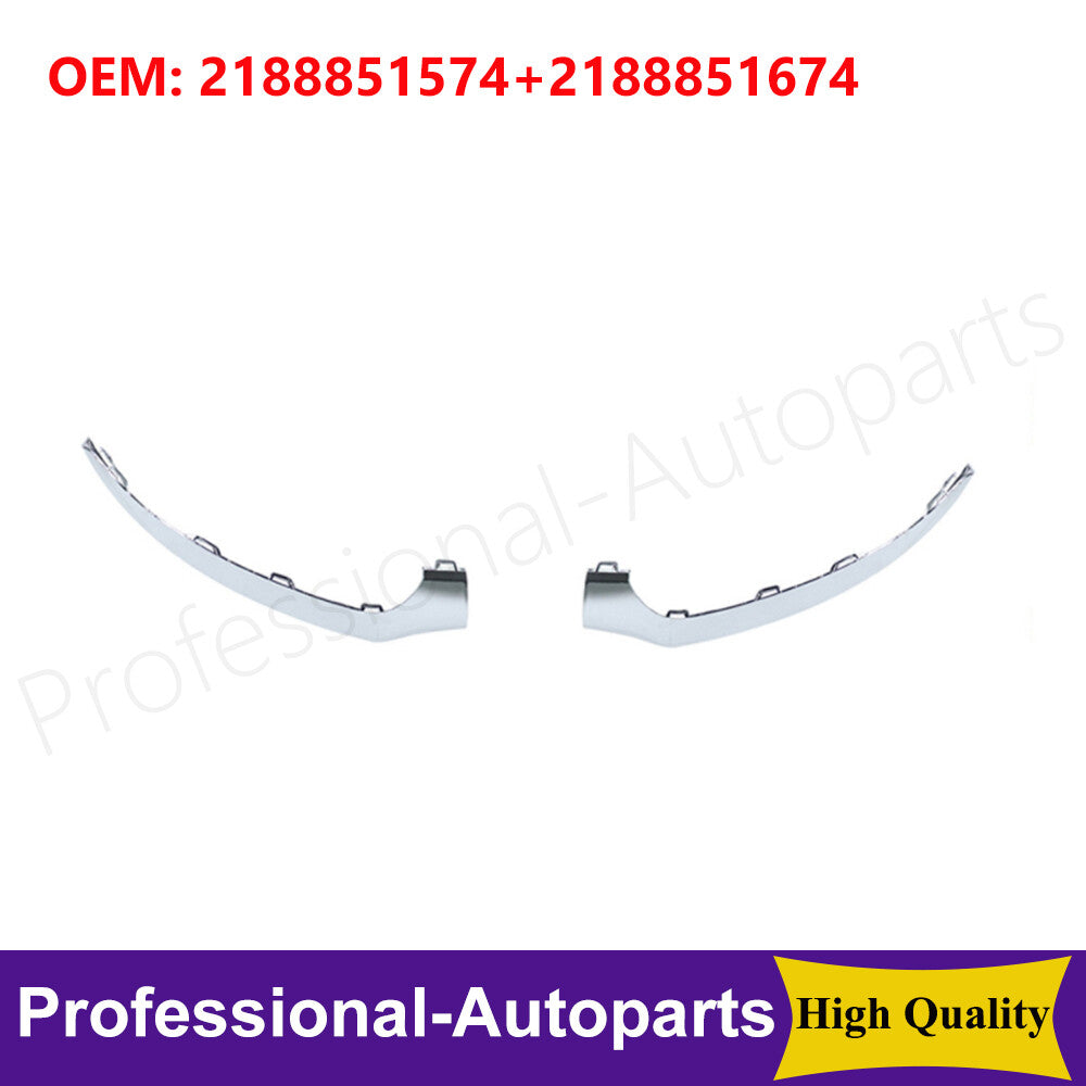 One pair of front chrome bumper molding trims for Mercedes-Benz W218 CLS400 550 2015-2018