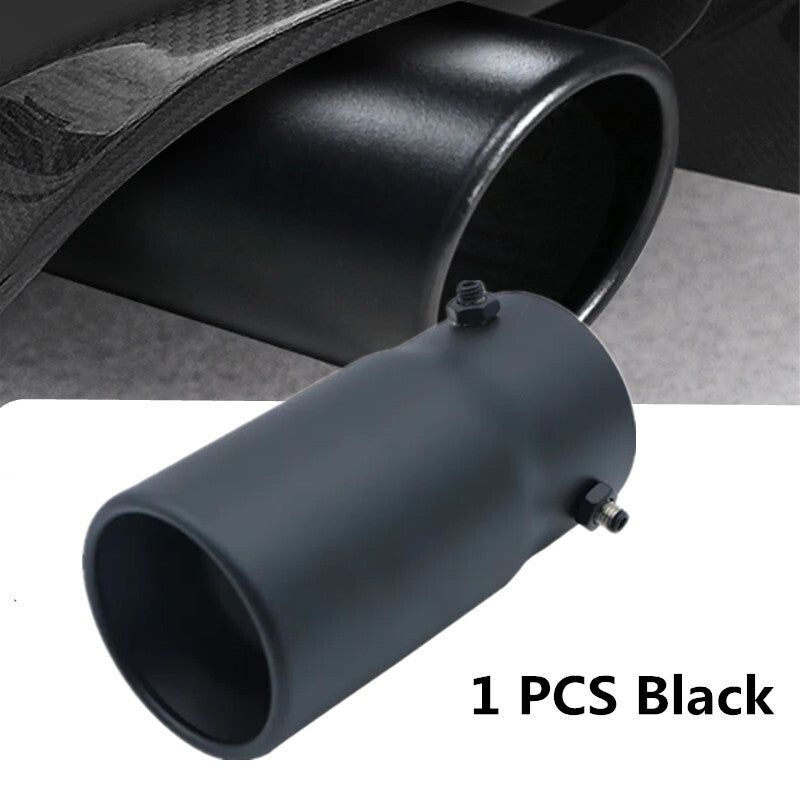 Car Exhaust Tail Muffler Tip Stainless Steel Matte Black Exhaust Tips Pipe Tube