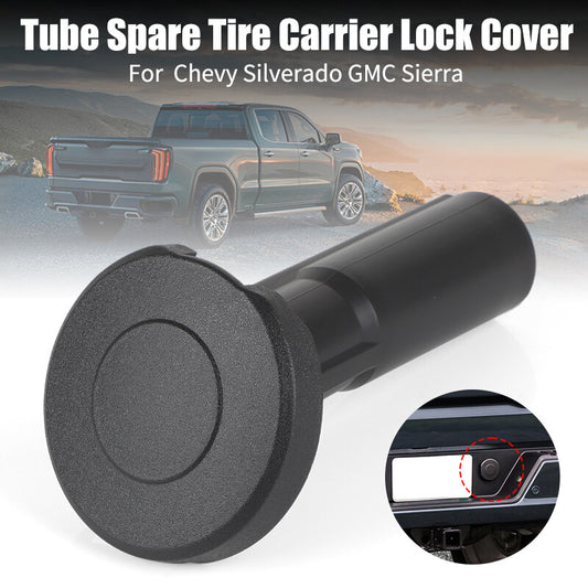 Spare Tire Carrier Lock Cover Jack Tube KIT Fit 14-18 for Chevy Silverado for GMC for Sierra