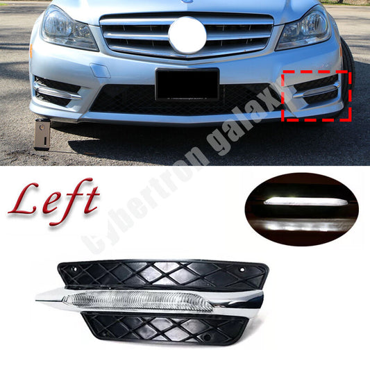 For 2012-2014 for Mercedes-Benz W204 C-Class Left Front Bumper LED DRL Fog Lamp
