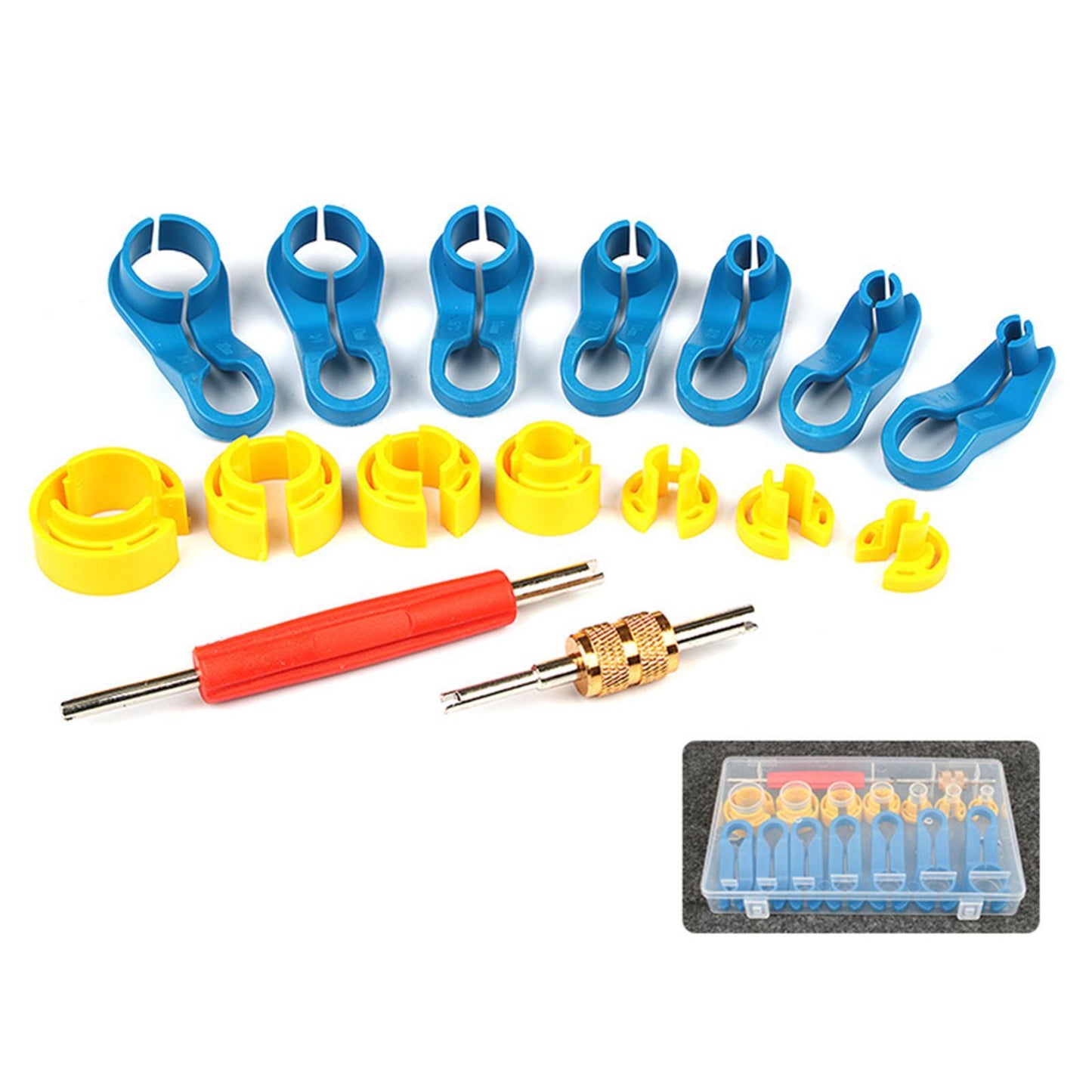 16PCS 6-22mm AC Disconnect Fuel Line Release Tool Car Removal Tool Kit With Box