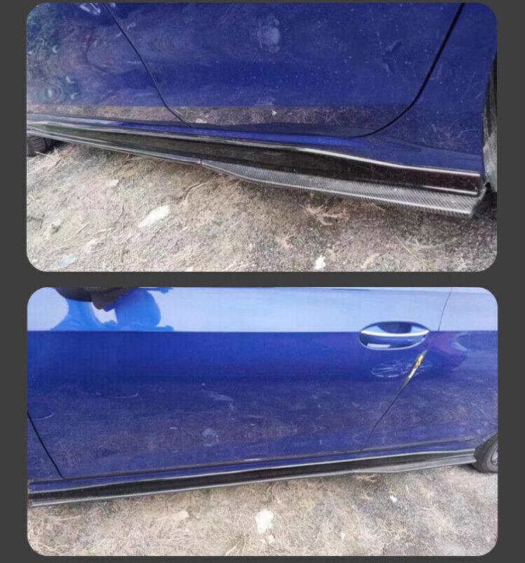 Carbon fiber side skirt diffuser wings for Volkswagen for Golf MK8 GTI 2021-2025 (4 pieces)