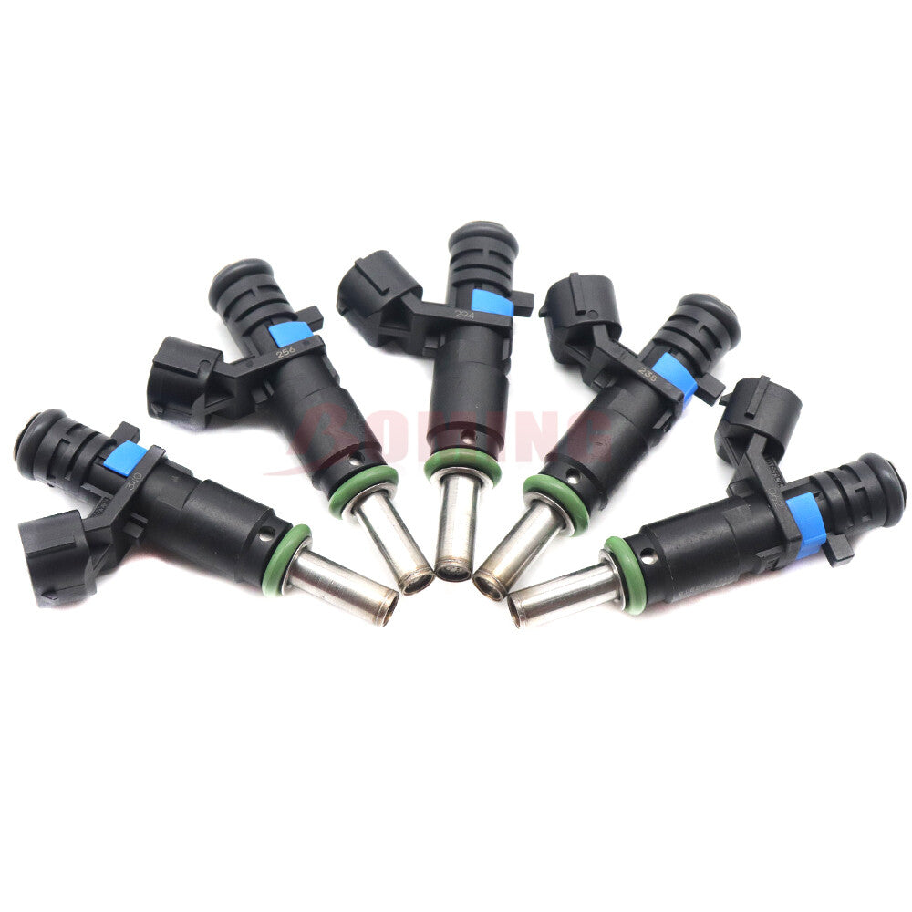 Fuel injectors suitable for Volkswagen for Passat , for Golf , Beetle, and Rabbit 2.5L, 2007-15, 07K906031C, 5 new units.