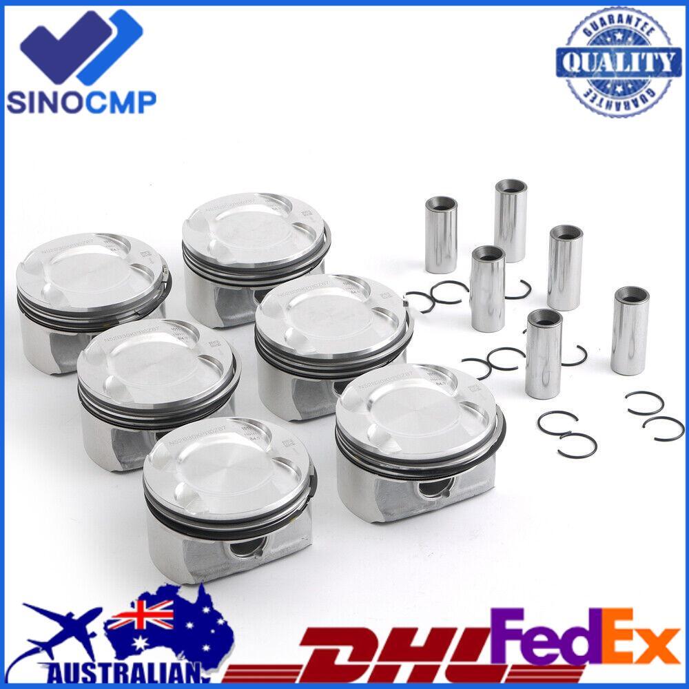 6Pcs Pistons Rings Set 9.3:1 for BMW E87 E90 E92 E60 130i 330i 530i N52B30 3.0L
