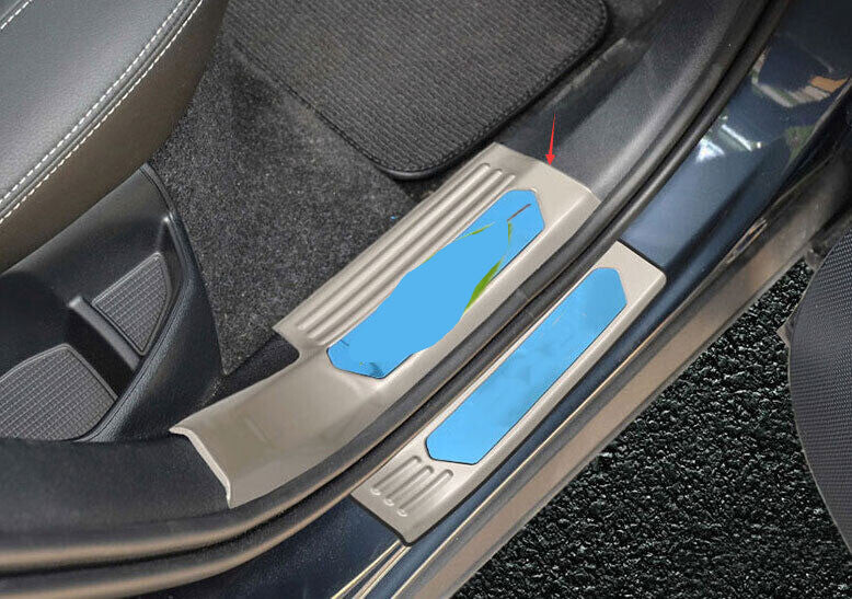 for Volvo XC40 19-22 Silver Steel Inner Door Sill Scuff Plate Cover Protector 4x