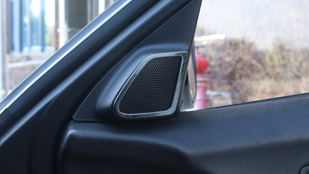 A Post Speaker Frame Cover Trim 2X for Honda Accord 8th 2008-2013 Black Titanium