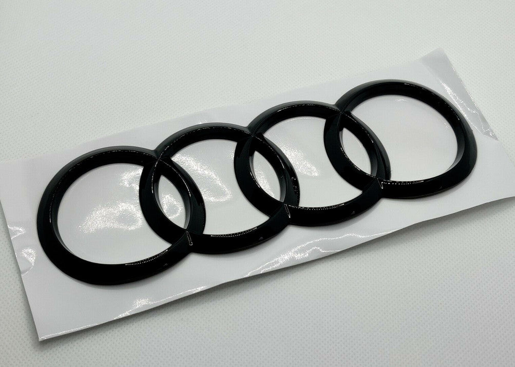 3-Piece for Audi S5 Sportback Badge Rings, Front Cover, Rear Boots, BBQ Badges, Gloss Black