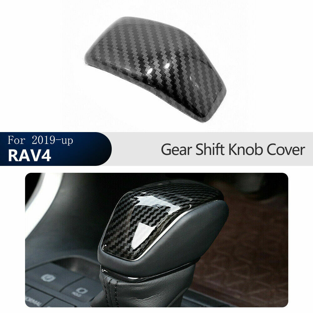 For 2019 2020 for Toyota RAV4 Car Interior Gear Shift Knob Cover Carbon Fiber Trim