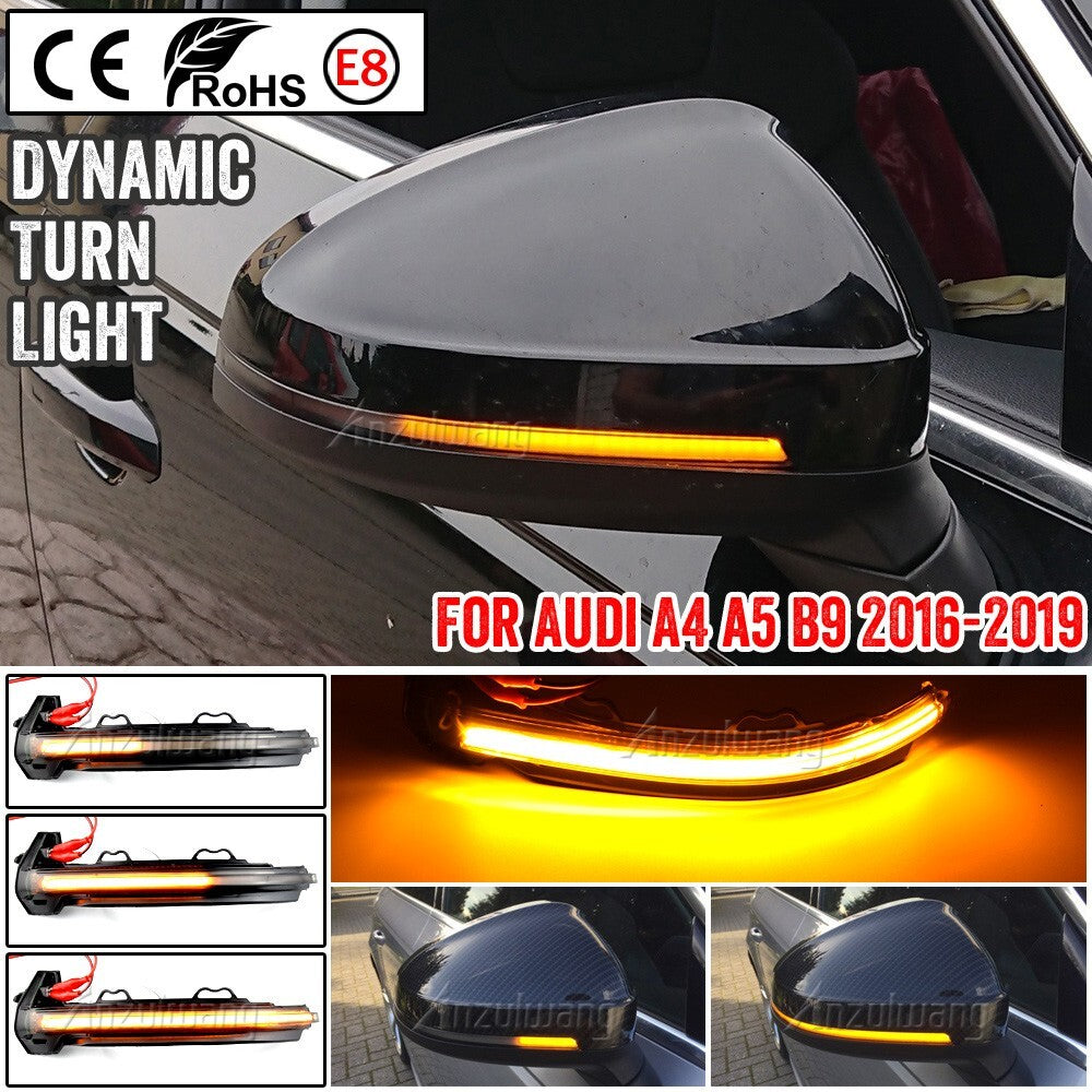 Dynamic LED Wing Mirror Indicator Turn Signal Light for Audi A4 B9 A5/S5/RS5