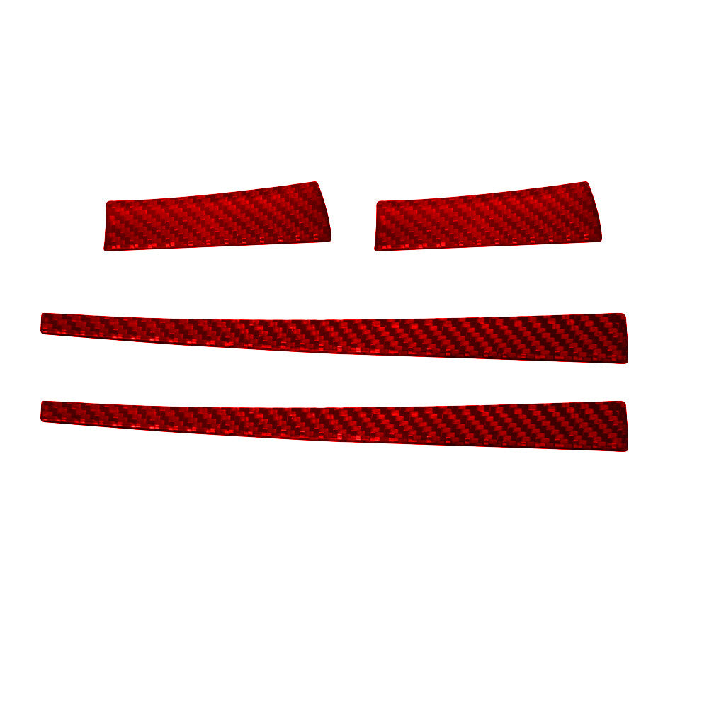 4X Red Carbon Fiber Rearview Mirrors Cover Trim for Toyota Hilux 2015-2021