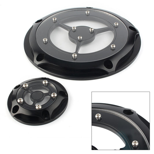 Black Derby Timing Timer Cover for Harley Road King Electra Glide Softail