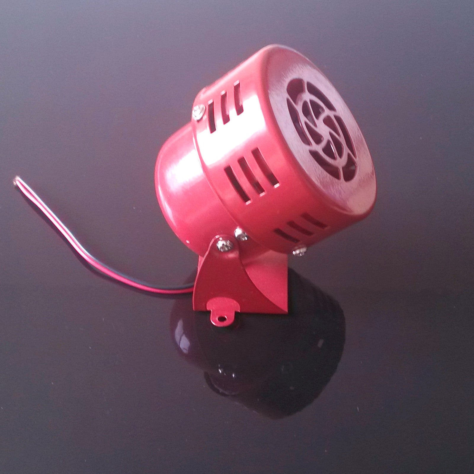 1Pc Red Car Truck Air Fan Driven Red Horn Sound Loud