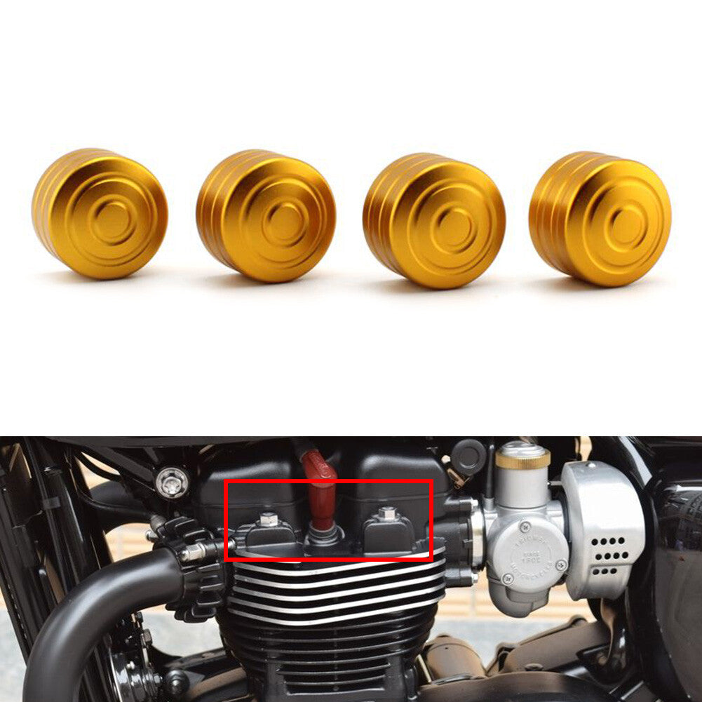 Billet Machined Head Bolt Mutter Abdeckkappe f¨¹r T120 Thruxton R Scrambler Gold