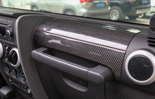 Real Carbon Fiber for Co -pilot Dashboard Cover Trim for Jeep for Wrangler JK 2007-10