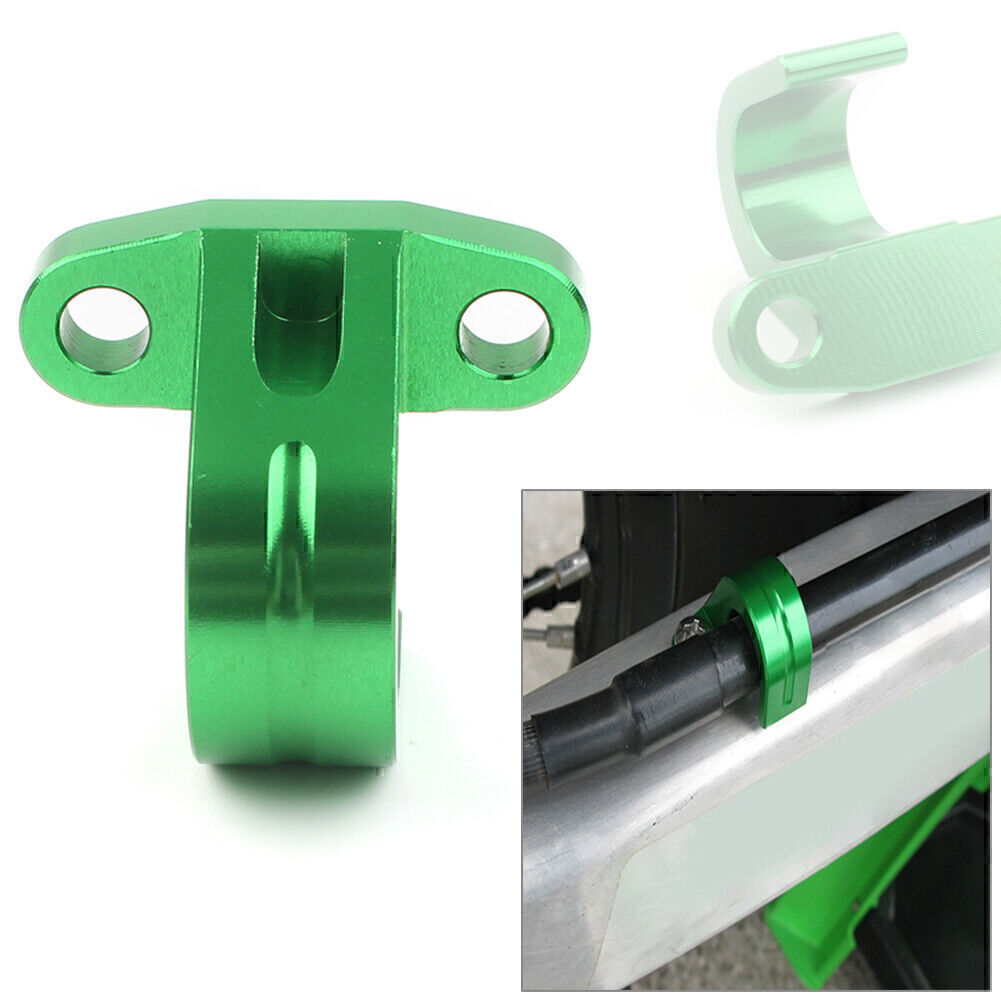 US STOCK Rear Brake Line Hose Snap Clamp for Kawasaki KX250F KX450F Green