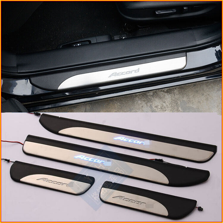for Honda Accord 2014-2017 LED Illuminated Car Door Sill Scuff Plate Guard Cover