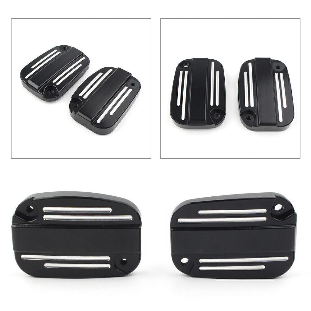 Left Right Brake Master Cylinder Cover Cap Fit for Harley Touring Street Road Glide