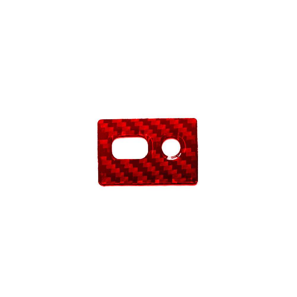 Red Carbon Fiber Center USB AUX Port Trim Cover for Hyundai for Veloster JS 2019-22