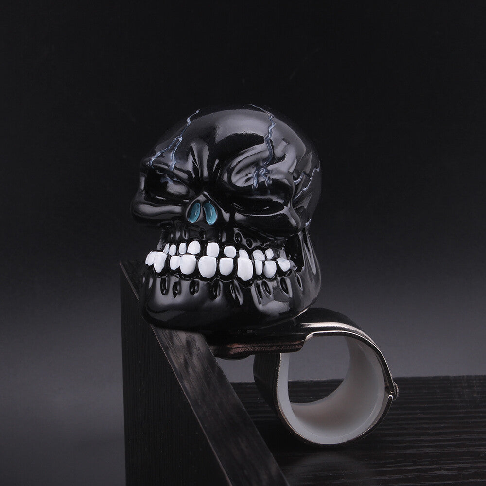 Steering Wheel Spinner Black Skull Head Car Suicide Knob Handle Auto/Truck