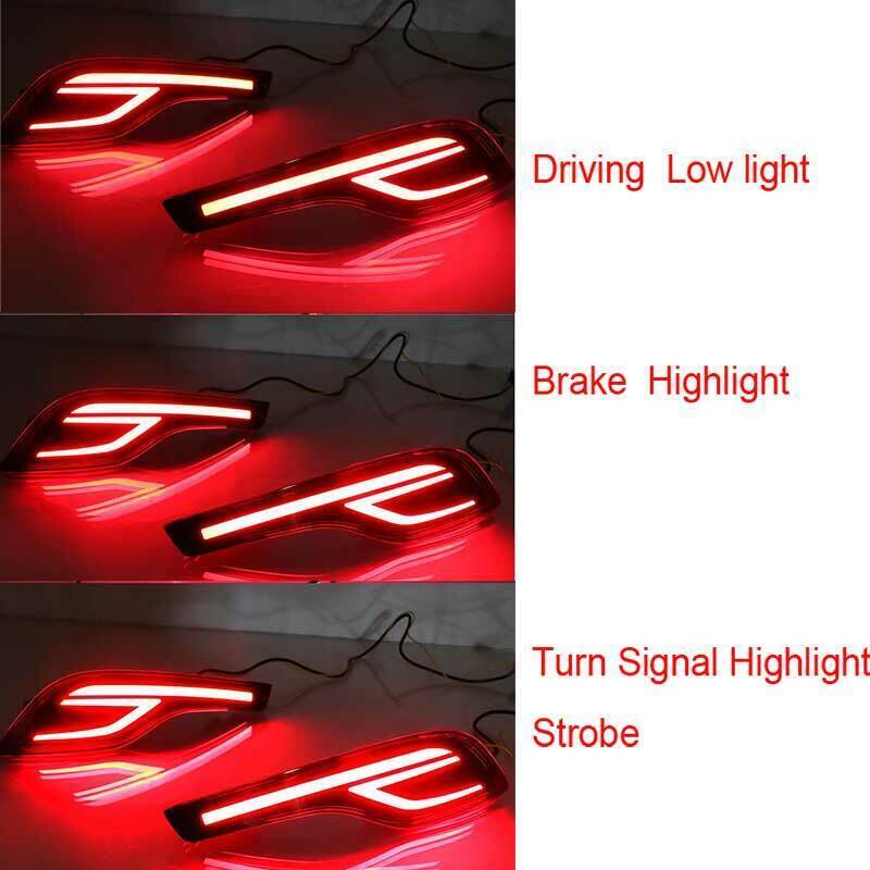 for Honda CR-V 2017-19 LED Rear Bumper Fog Light Turn Signal Brake Light 2PCS