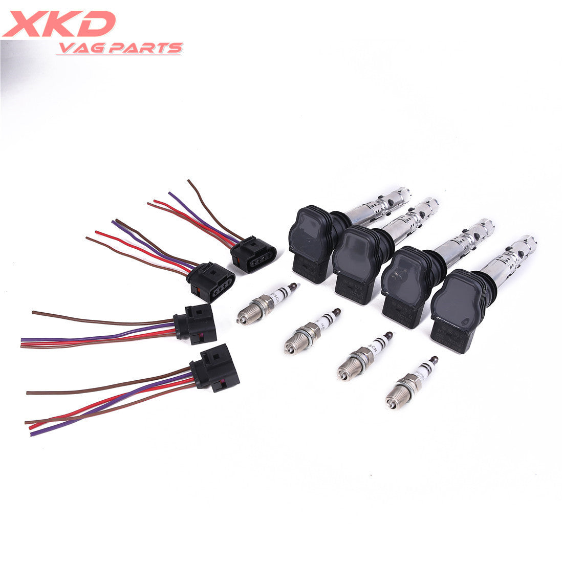 Ignition coil and spark plug kit for Volkswagen for Golf , for Passat , and for Audi seats 1.8T 06B905115R