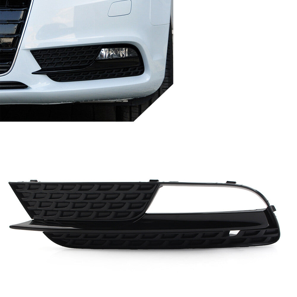 for Audi for A5 2012-2016 Front Bumper Black Fog Light Grille Cover