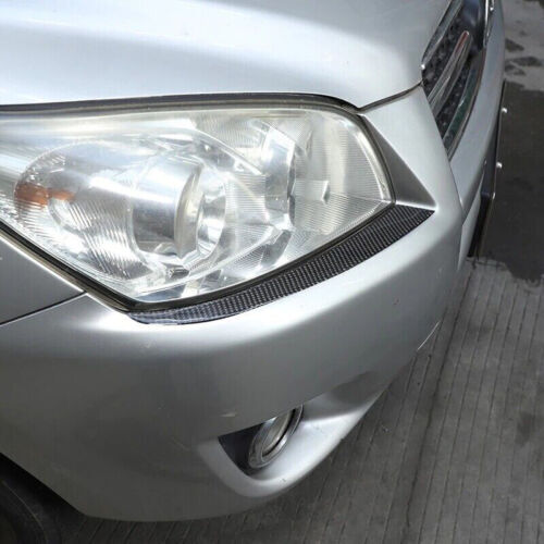 Soft Carbon Fiber Headlight Eyelid Stickers Cover Trim for Toyota Rav4 2006-2012
