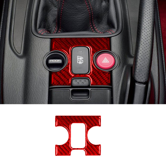 Red Carbon Fiber Warning Light Panel Cover Trim Type A for Honda S2000 2004-2009