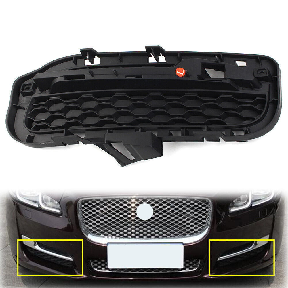 Front Bumper Fog Lamp Grille Grill Left Side ABS Black Fit for JAGUAR XJ 2016-2021