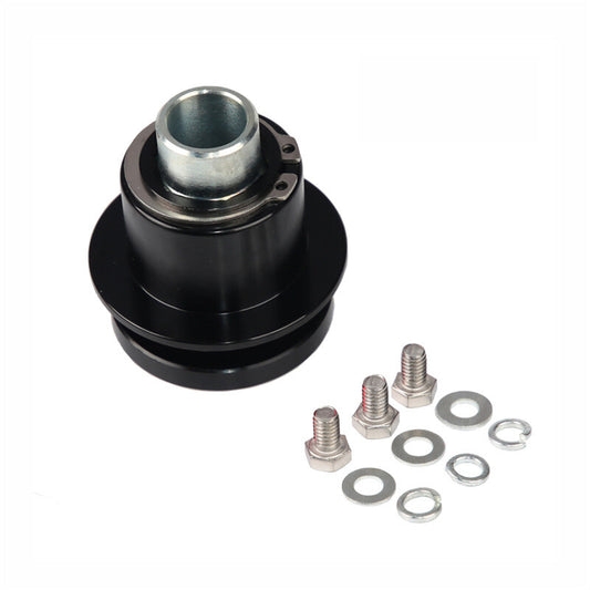 360¡ã Steering Wheel Quick Release Disconnect 3 Hole Hub Adapter Aluminum Black