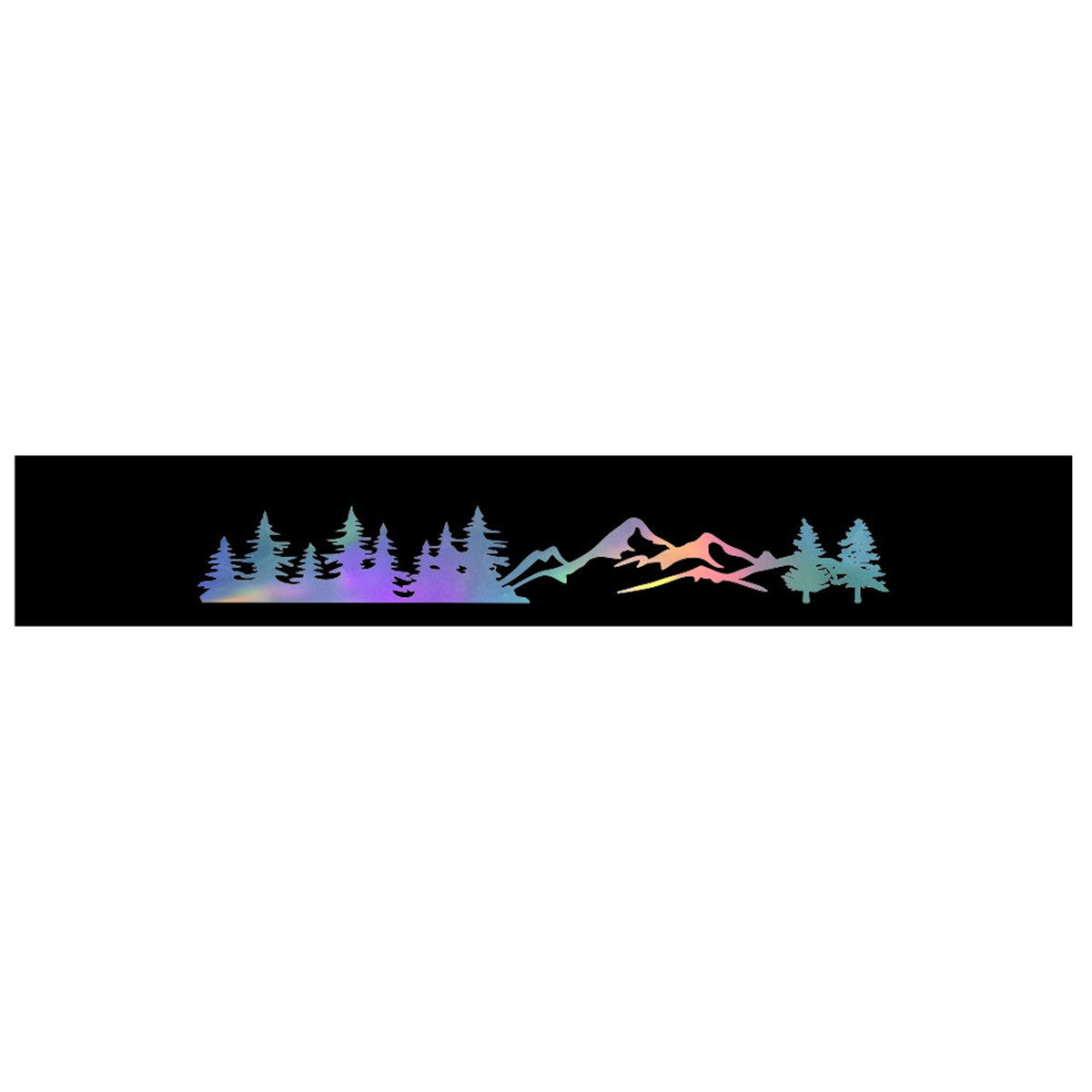 Banner Sticker Vinyl Decal Tree Mountain Graphics Laser For Car Front Windshield