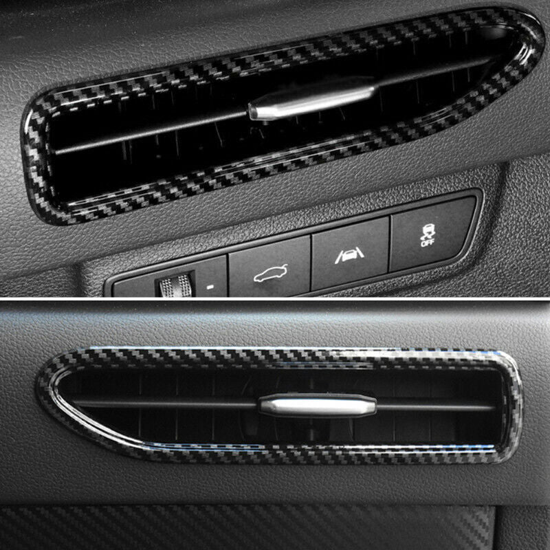 Carbon Fiber Front Side Air Outlet Vent Cover Trim for Hyundai Sonata 2020 2021