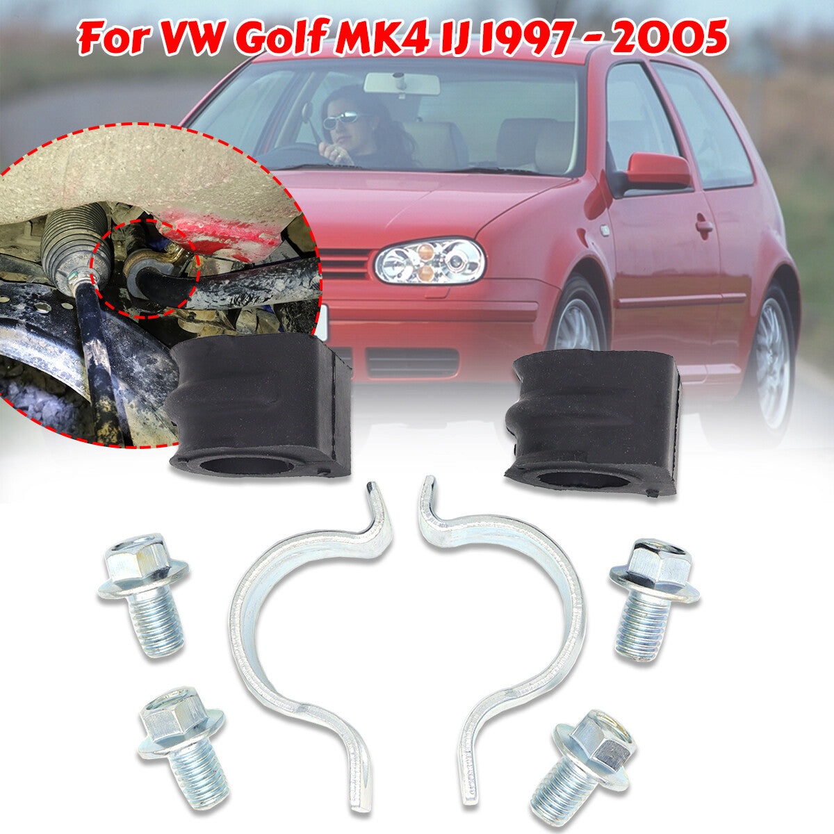for VW for GOLF MK4 Front Axle Sway Bar Bush Clamp Bracket Bolt Anti Roll Bar 97-05