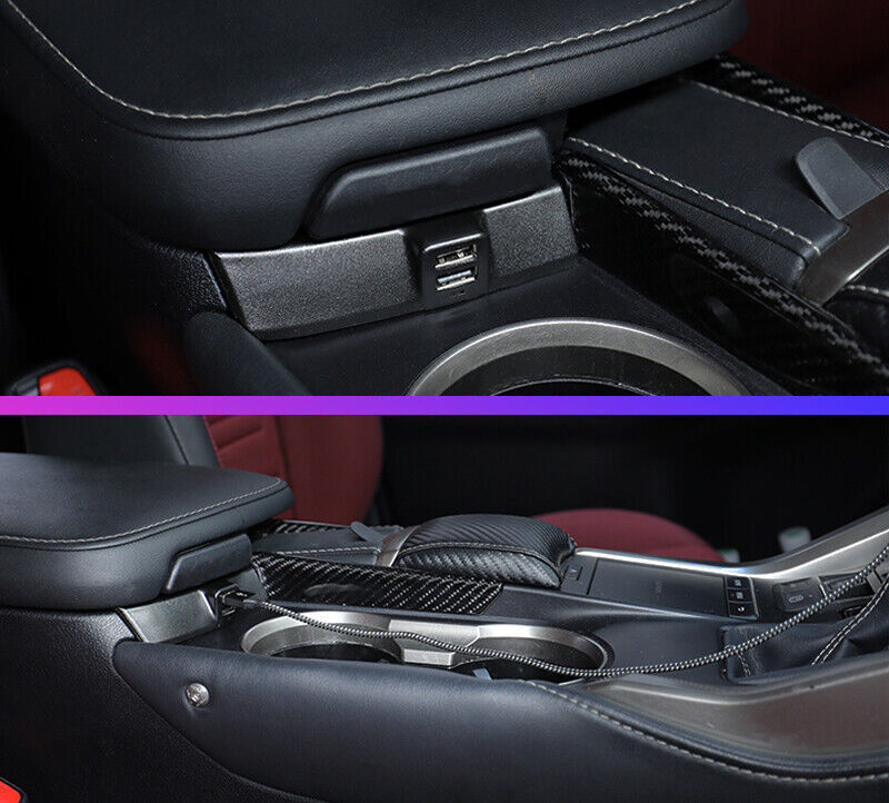 for Lexus NX200t 300 300h 2015-2021 Black Central Console USB Car Charger Trim