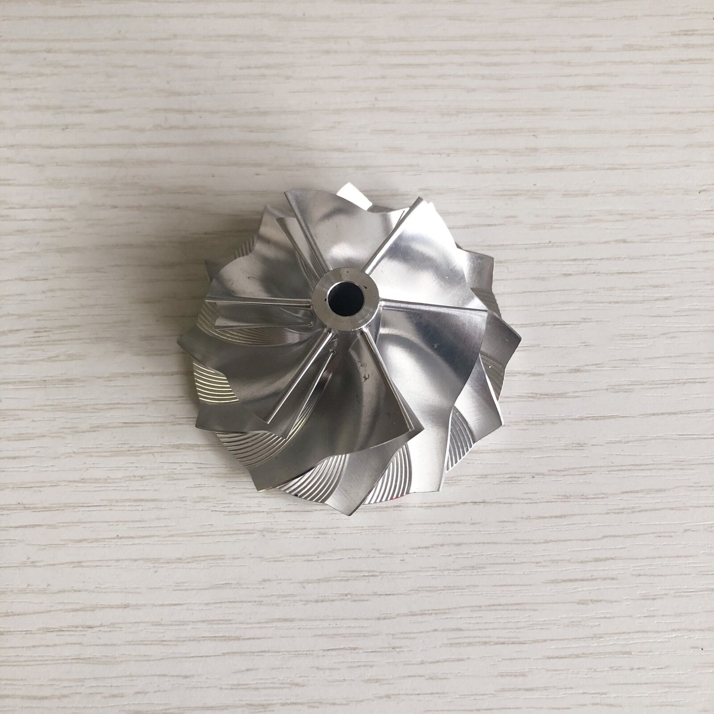 TD05H Reverse 52.00/68.01 mm 6+6 Blade Performance Turbine Billet Compressor Wheel