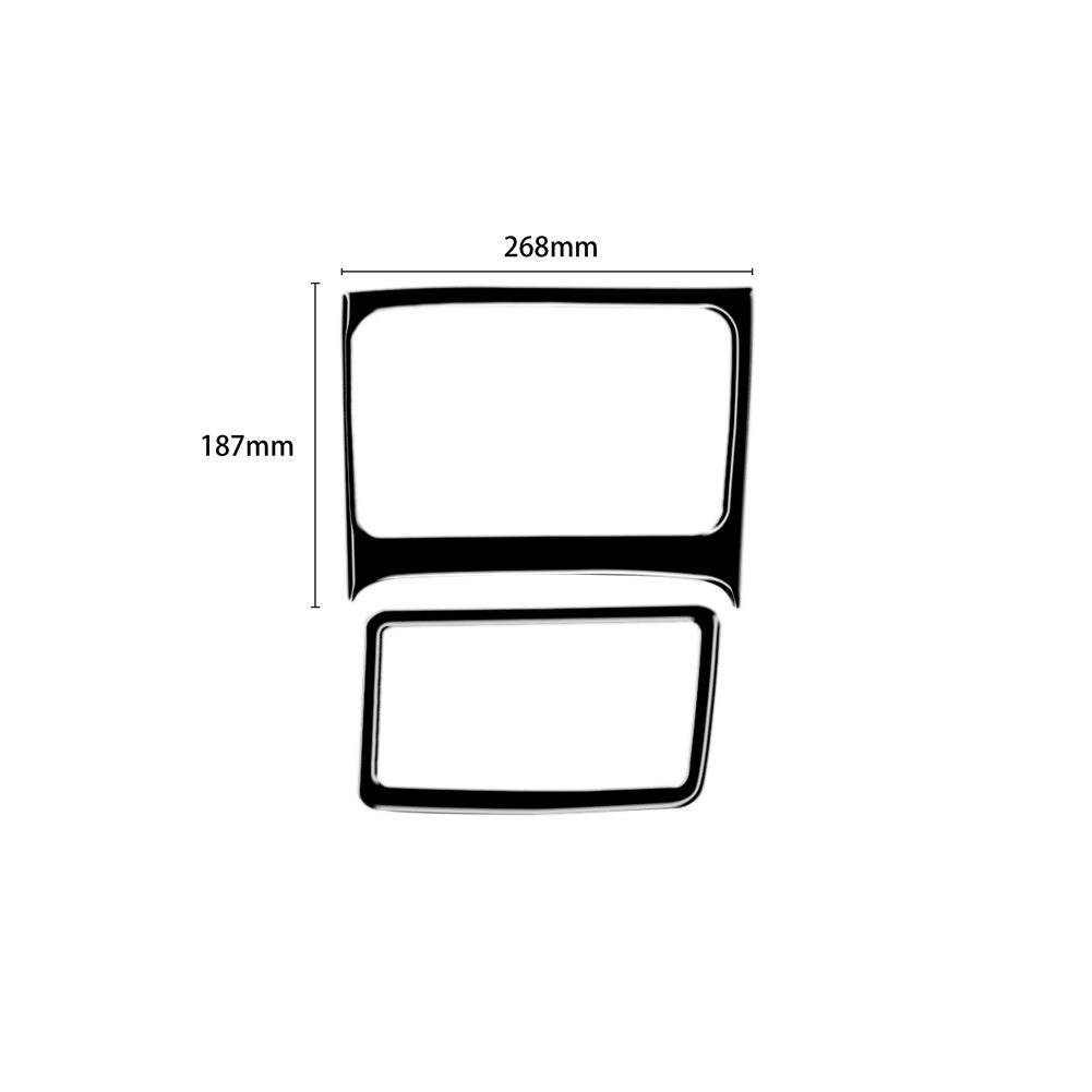 2Pcs Piano Black Center Storage Box Cover Trim for Honda for Civic 8th 2006-2011