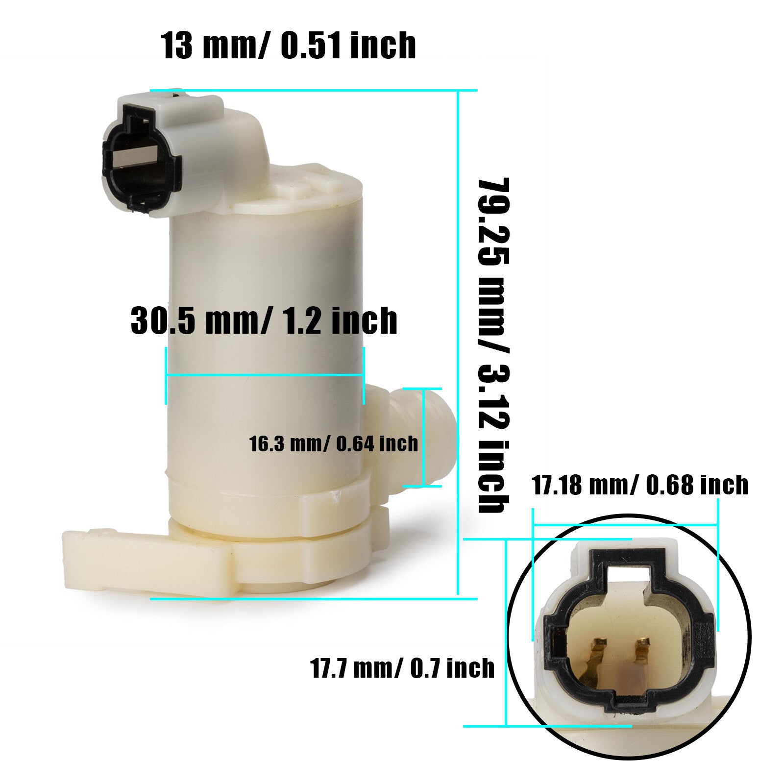 1x for Nissan Patrol GU Y61 1998-2004 NEW Windscreen Washer Pump 28920-3Z000 AU