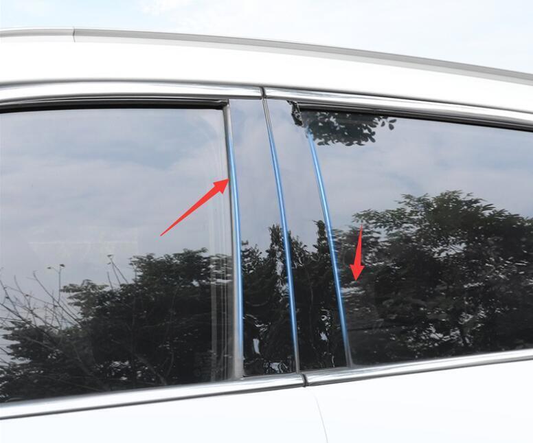 Glossy Black Window B,C Pillar Panel Cover Trims for Ford Escape Kuga 2020-2023