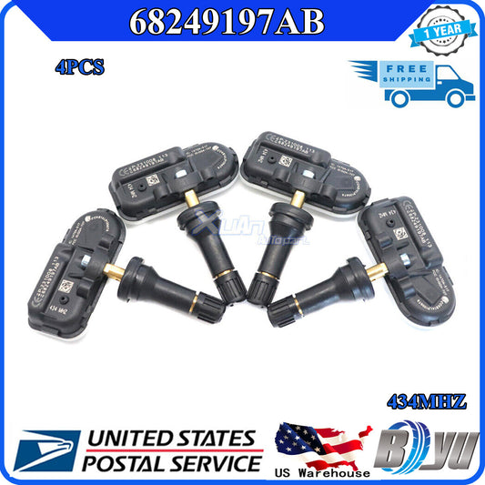 Tire Pressure Monitoring System (TPMS) 4-piece set for Jeep Cherokee for Ram 1500 2500 3500