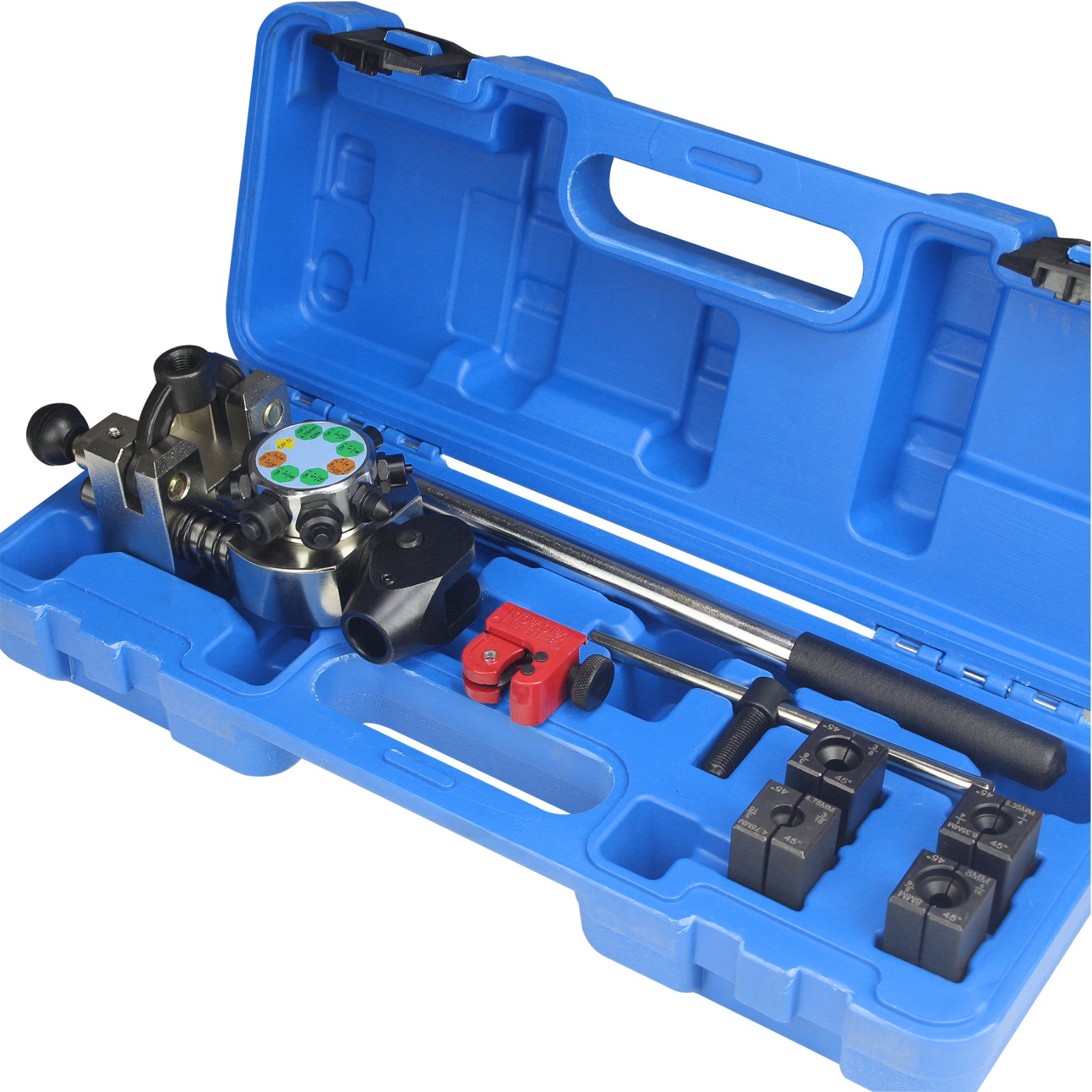 Brake Line Burning Tool - 45 Degree Kit with Single, Bubble, and Dual Flares in 4 Sizes