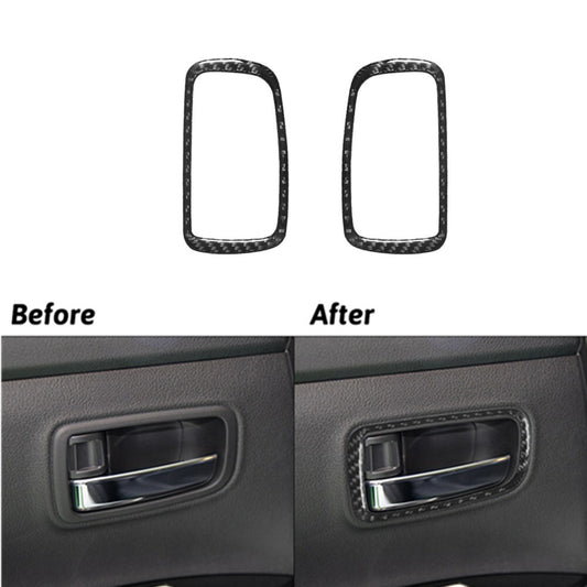 Carbon Fiber Rear Door Handle Cover Trim for Mitsubishi Outlander 2014-2016